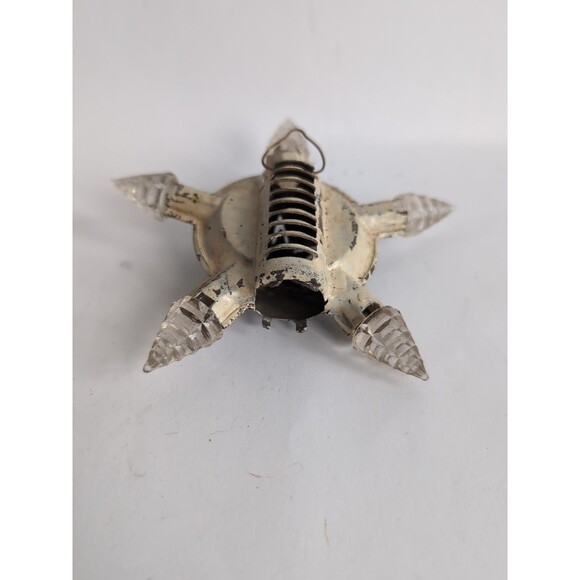 Vintage Reliance Kristal Star Christmas Tree Topper Clear Tips No Bulb - Picture 3 of 5